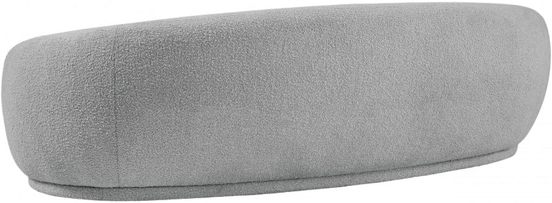 Hyde 89.5" Boucle Fabric Upholstered Sofa in Grey - 693Grey-S
