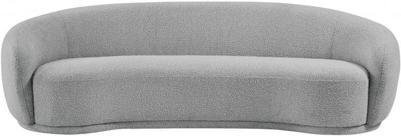 Hyde 89.5" Boucle Fabric Upholstered Sofa in Grey - 693Grey-S