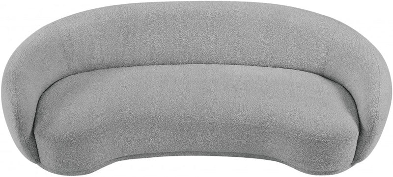Hyde 89.5" Boucle Fabric Upholstered Sofa in Grey - 693Grey-S