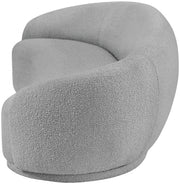Hyde 89.5" Boucle Fabric Upholstered Sofa in Grey - 693Grey-S
