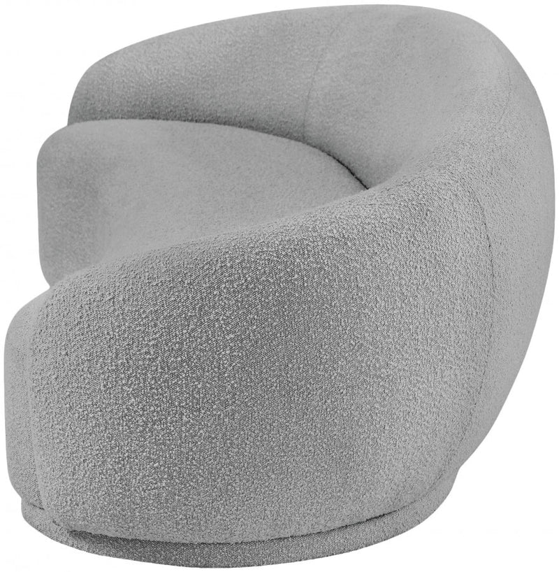 Hyde 89.5" Boucle Fabric Upholstered Sofa in Grey - 693Grey-S