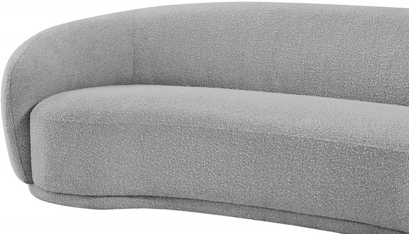 Hyde 89.5" Boucle Fabric Upholstered Sofa in Grey - 693Grey-S