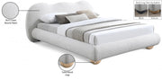 Hyde Boucle Fabric King Bed (3 Boxes) Cream - Gate FurnitureKing Bed