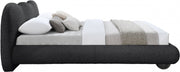 Hyde Boucle Fabric Queen Bed (3 Boxes) Black - Gate FurnitureQueen Bed