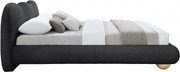 Hyde Boucle Fabric Queen Bed (3 Boxes) Black - Gate FurnitureQueen Bed
