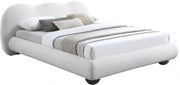 Hyde Boucle Fabric Queen Bed (3 Boxes) Cream - Gate FurnitureQueen Bed