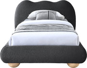 Hyde Boucle Fabric Twin Bed (3 Boxes) Black - Gate FurnitureTwin Bed