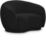 Hyde Boucle Fabric Upholstered Chair in Black - 693Black-C