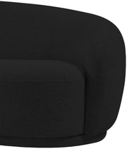 Hyde Boucle Fabric Upholstered Chair in Black - 693Black-C