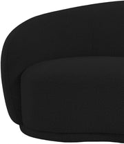 Hyde Boucle Fabric Upholstered Chair in Black - 693Black-C