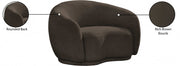 Hyde Boucle Fabric Upholstered Chair in Brown - 693Brown-C