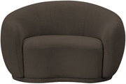 Hyde Boucle Fabric Upholstered Chair in Brown - 693Brown-C