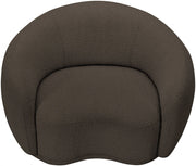 Hyde Boucle Fabric Upholstered Chair in Brown - 693Brown-C