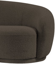 Hyde Boucle Fabric Upholstered Chair in Brown - 693Brown-C