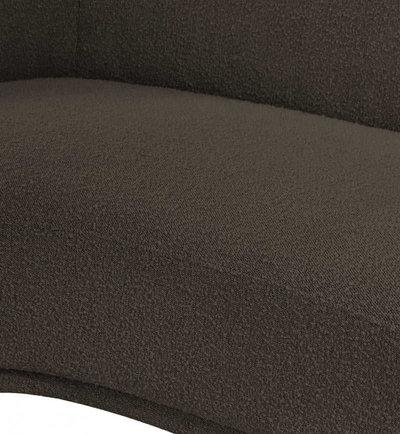 Hyde Boucle Fabric Upholstered Chair in Brown - 693Brown-C