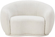 Hyde Boucle Fabric Upholstered Chair in Cream - 693Cream-C