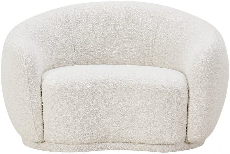 Hyde Boucle Fabric Upholstered Chair in Cream - 693Cream-C