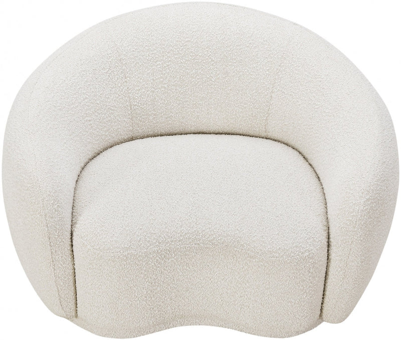 Hyde Boucle Fabric Upholstered Chair in Cream - 693Cream-C