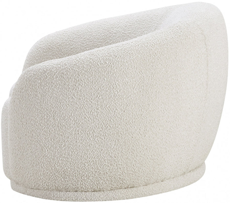 Hyde Boucle Fabric Upholstered Chair in Cream - 693Cream-C