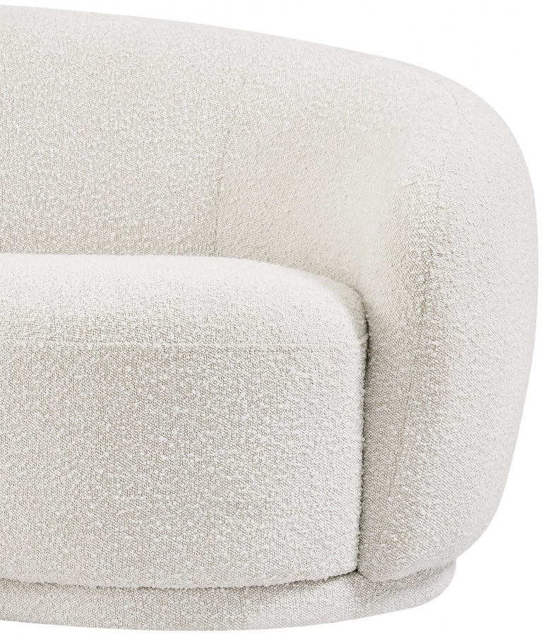 Hyde Boucle Fabric Upholstered Chair in Cream - 693Cream-C