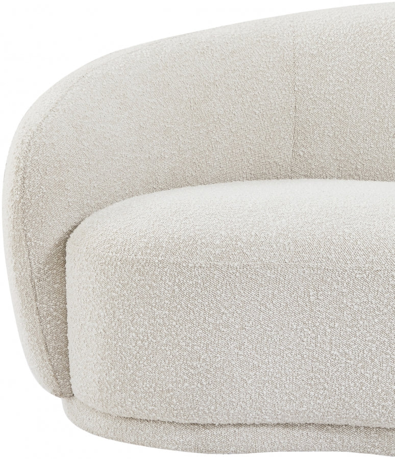 Hyde Boucle Fabric Upholstered Chair in Cream - 693Cream-C