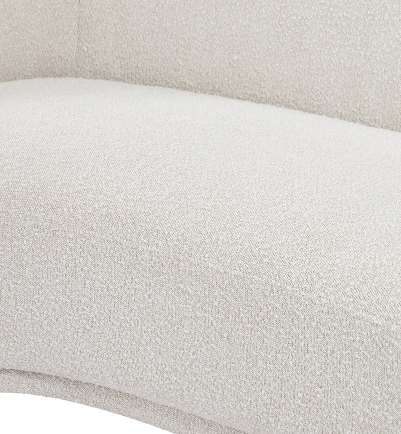 Hyde Boucle Fabric Upholstered Chair in Cream - 693Cream-C