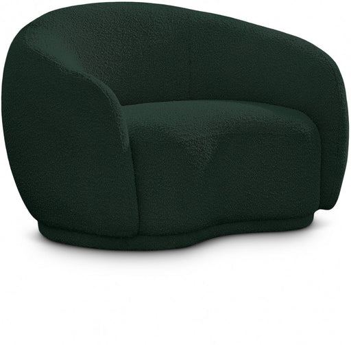 Hyde Boucle Fabric Upholstered Chair in Green - 693Green-C
