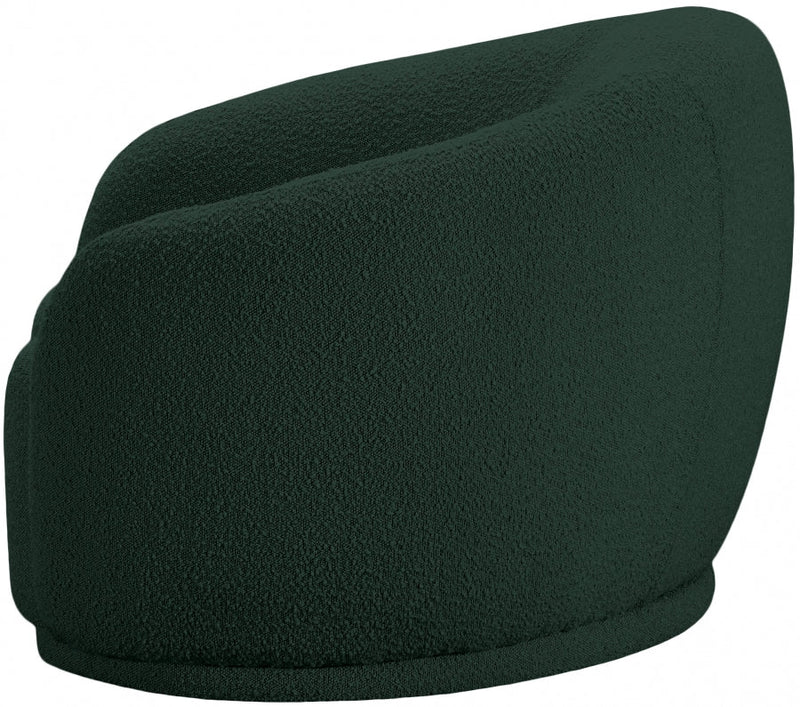 Hyde Boucle Fabric Upholstered Chair in Green - 693Green-C