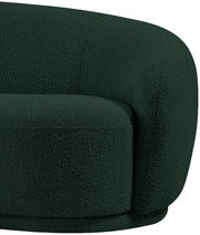 Hyde Boucle Fabric Upholstered Chair in Green - 693Green-C