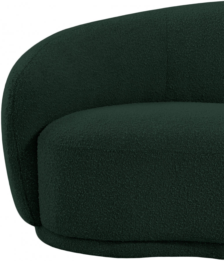 Hyde Boucle Fabric Upholstered Chair in Green - 693Green-C