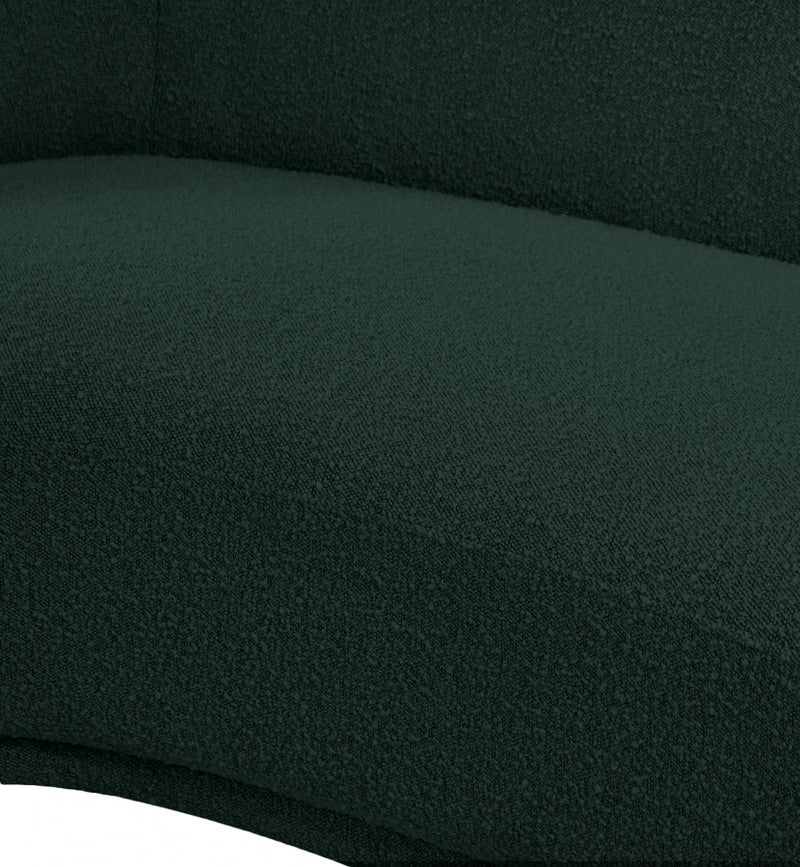 Hyde Boucle Fabric Upholstered Chair in Green - 693Green-C
