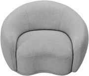 Hyde Boucle Fabric Upholstered Chair in Grey - 693Grey-C