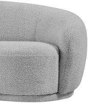 Hyde Boucle Fabric Upholstered Chair in Grey - 693Grey-C