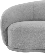 Hyde Boucle Fabric Upholstered Chair in Grey - 693Grey-C