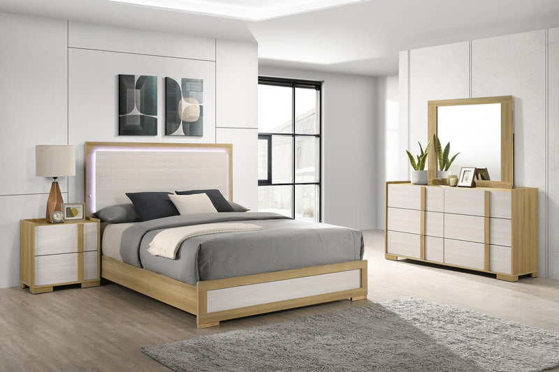 Hyland 4-piece Eastern King Bedroom Set Natural - 215651KE-S4