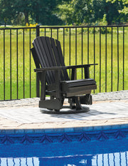Hyland wave Black Outdoor Swivel Glider Chair - P108-820