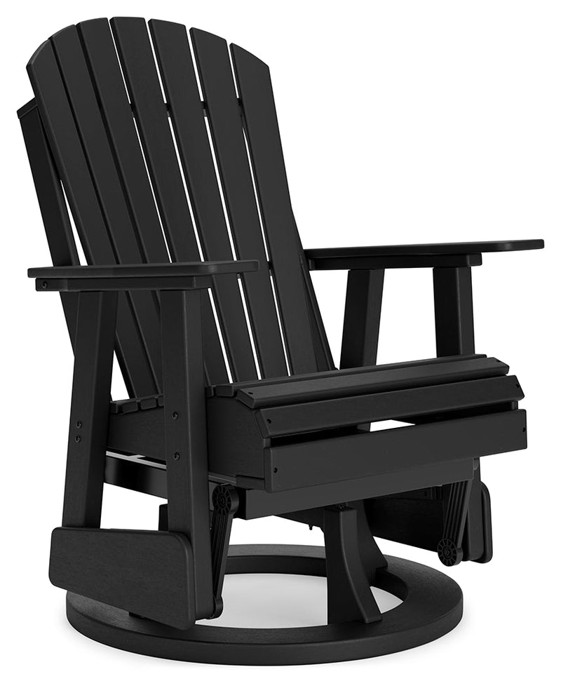 Hyland wave Black Outdoor Swivel Glider Chair - P108-820