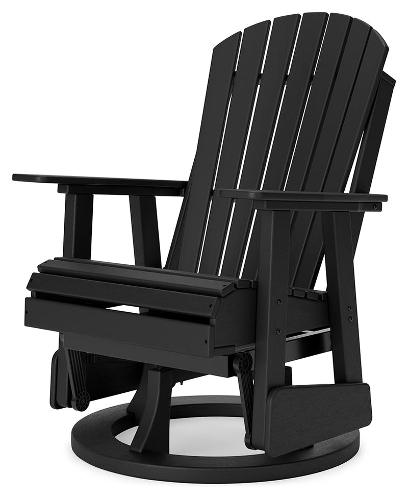 Hyland wave Black Outdoor Swivel Glider Chair - P108-820