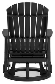 Hyland wave Black Outdoor Swivel Glider Chair - P108-820
