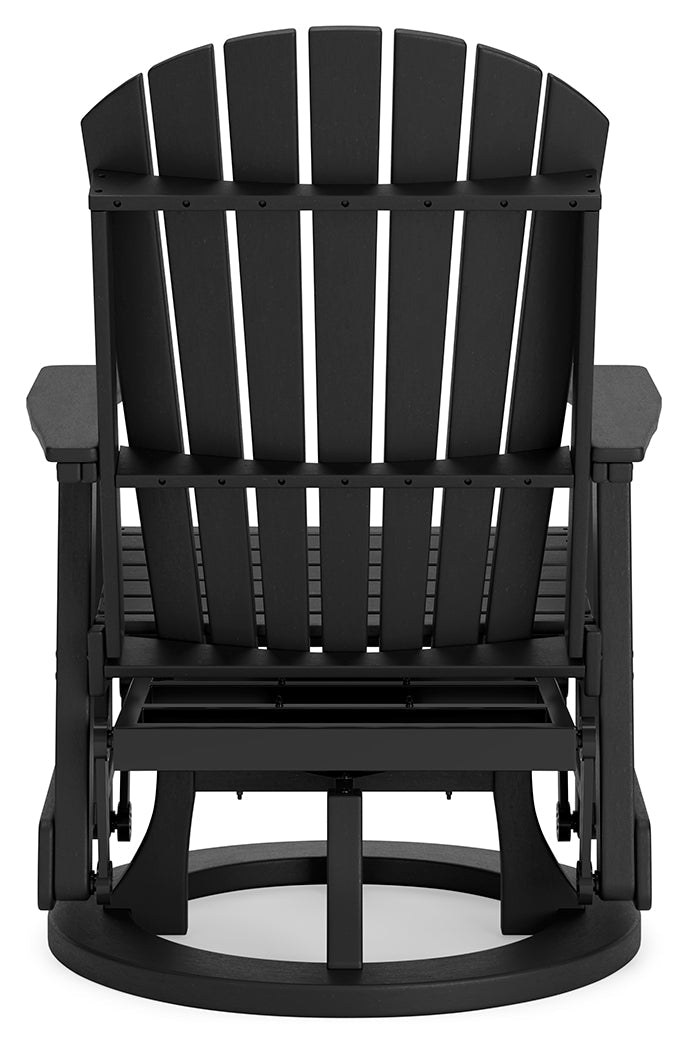 Hyland wave Black Outdoor Swivel Glider Chair - P108-820