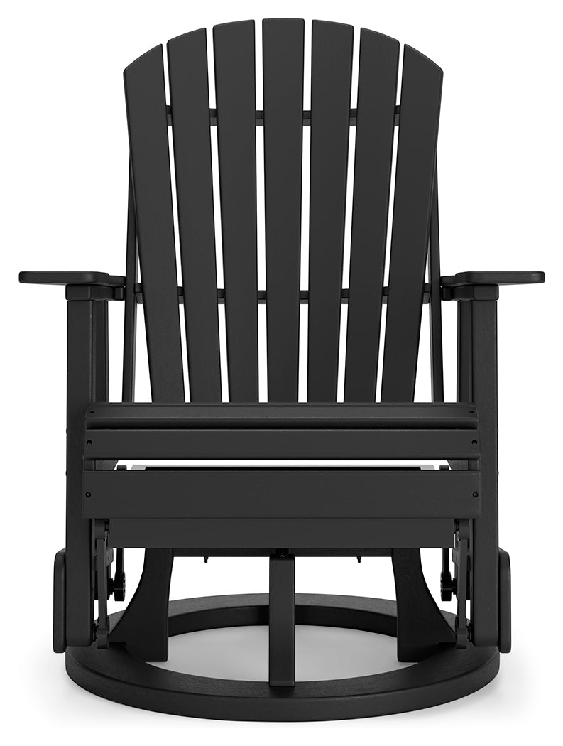 Hyland wave Black Outdoor Swivel Glider Chair - P108-820