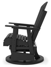 Hyland wave Black Outdoor Swivel Glider Chair - P108-820