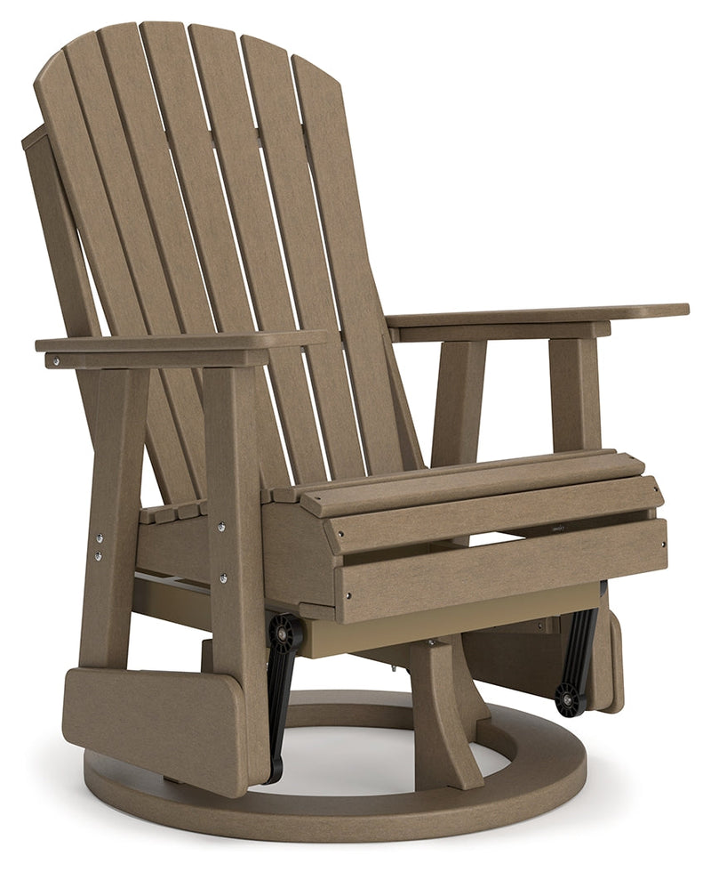 Hyland wave Driftwood Outdoor Swivel Glider Chair - P114-820
