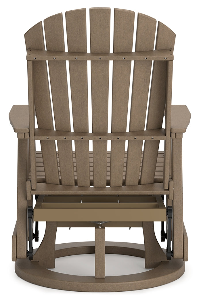 Hyland wave Driftwood Outdoor Swivel Glider Chair - P114-820