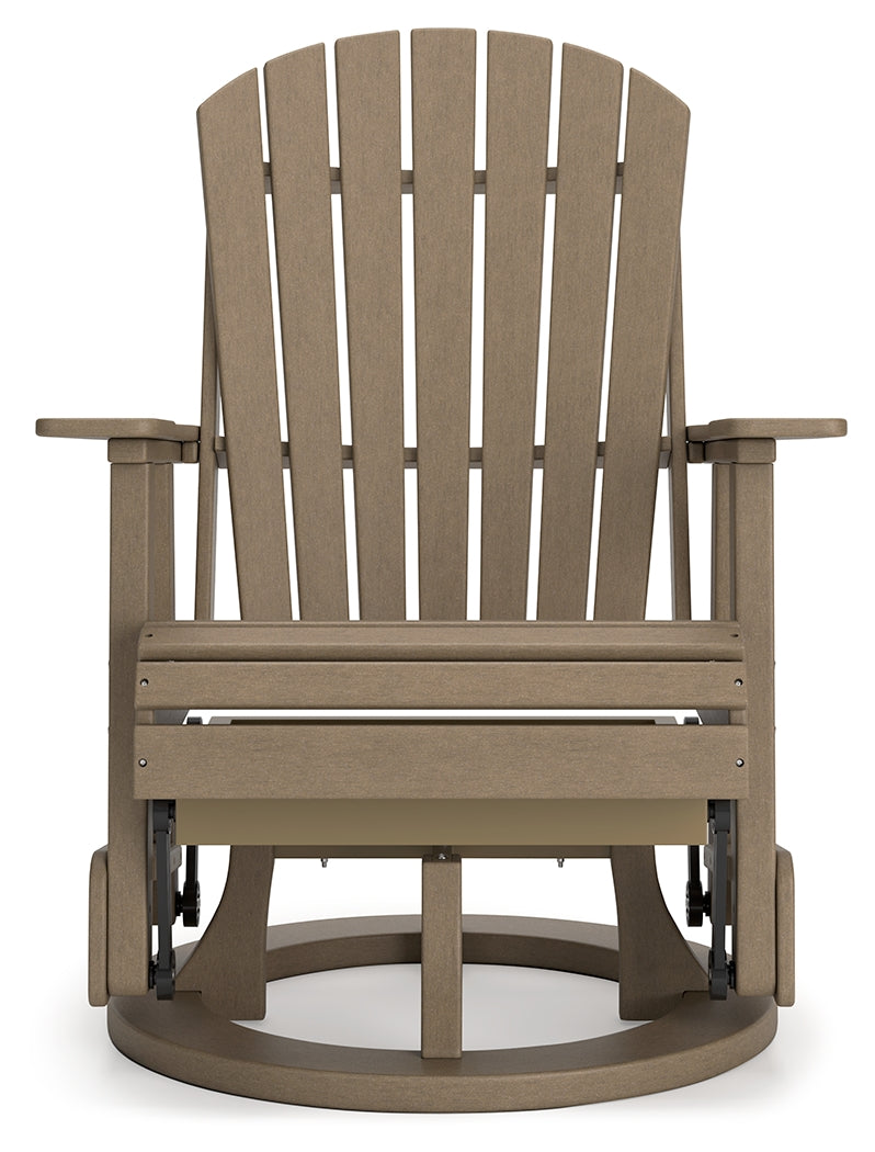 Hyland wave Driftwood Outdoor Swivel Glider Chair - P114-820