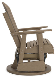 Hyland wave Driftwood Outdoor Swivel Glider Chair - P114-820