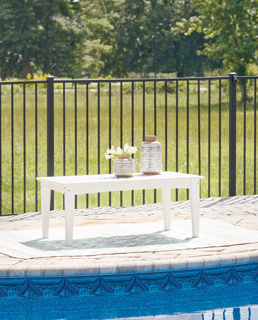 Hyland wave White Outdoor Coffee Table - P111-701