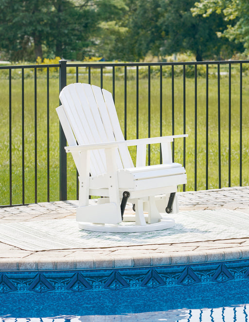 Hyland wave White Outdoor Swivel Glider Chair - P111-820
