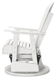 Hyland wave White Outdoor Swivel Glider Chair - P111-820