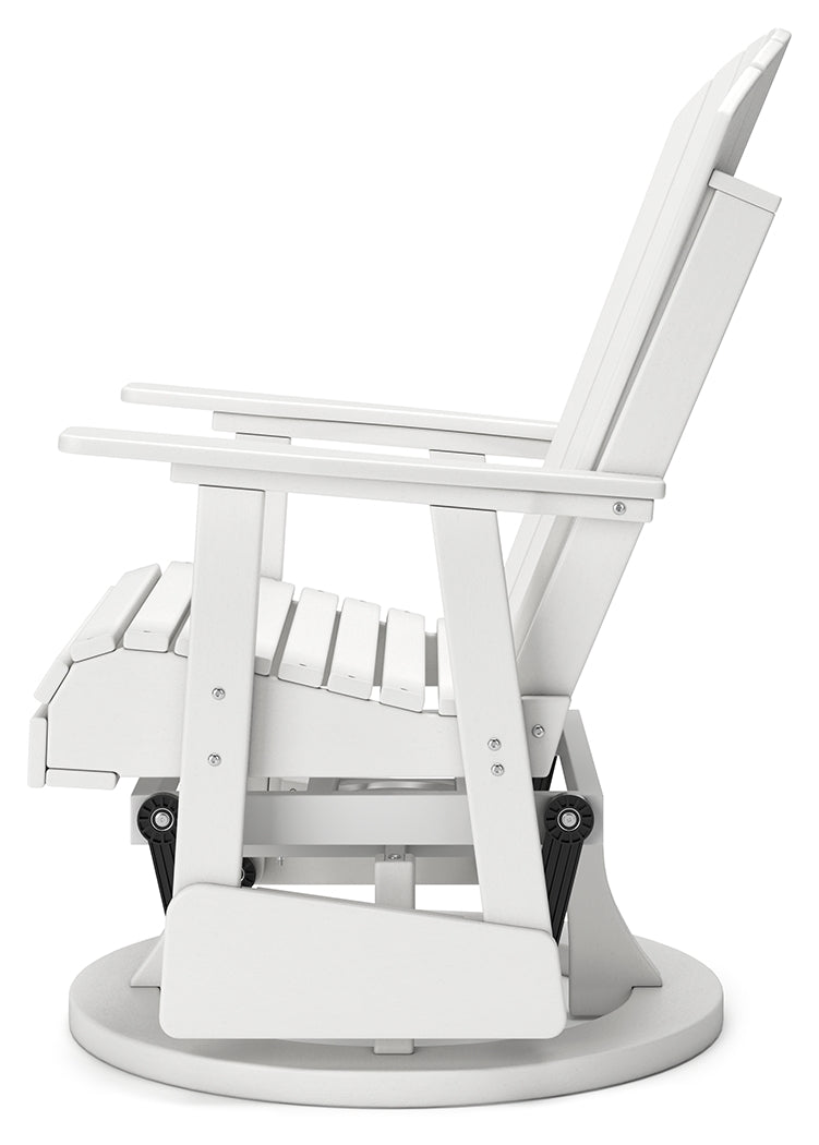 Hyland wave White Outdoor Swivel Glider Chair - P111-820
